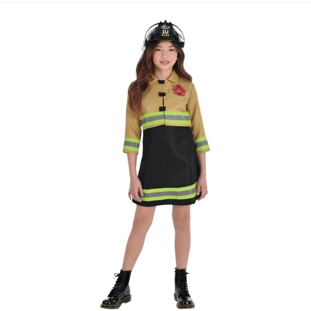 NWT Firefighter Costume, Dress with Attached Jacket